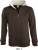 SOL’S - Men Sweat Shirt Scott 1/4 Zip (Chocolate/Rope)