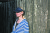 Result - Herringbone Sun Visor (Navy/White)