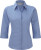 Russell - Ladies 3/4 Sleeve PolyCotton Easy Care Fitted Poplin Shirt (Corporate Blue)