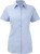 Russell - Herringbone Bluse Kurzarm (Light Blue)