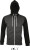 SOL’S - Hooded Zipped Jacket Silver (Charcoal Grey Melange/Black)