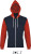 SOL’S - Reißverschlussjacke mit Kapuze "Silver" (French Navy/Red)