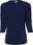 Tee Jays - Ladies 3/4 Sleeve Stretch Tee (Navy)