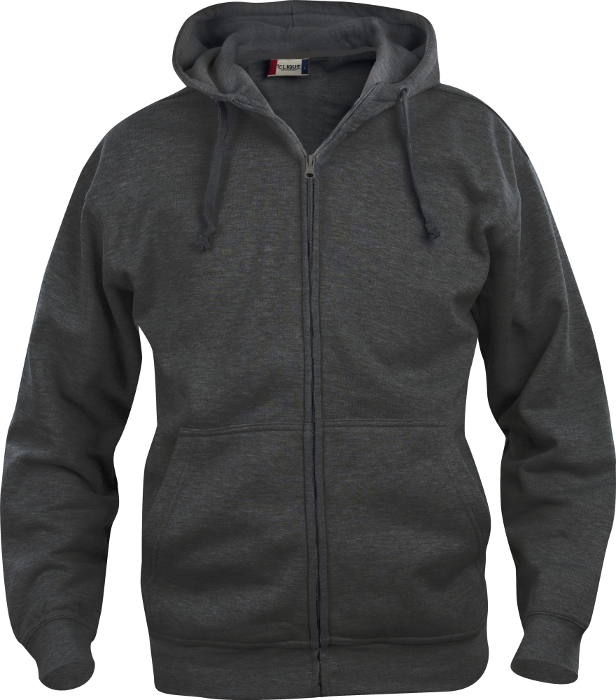 Basic Hoody Full Zip (antracit melange) for embroidery and printing ...