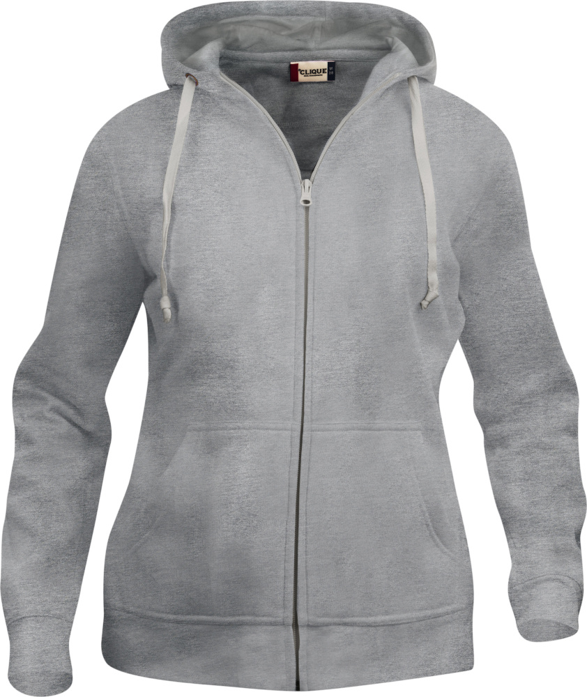 Basic Hoody Full Zip Ladies (grey melange) for embroidery and printing ...