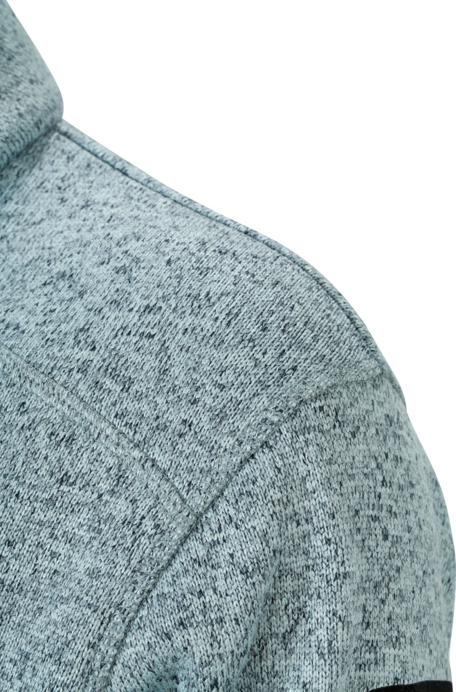Men's Knitted Fleece Jacket dark-grey-melange/silver