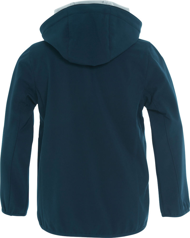 Basic softshell jacket junior marine besticken lassen clique