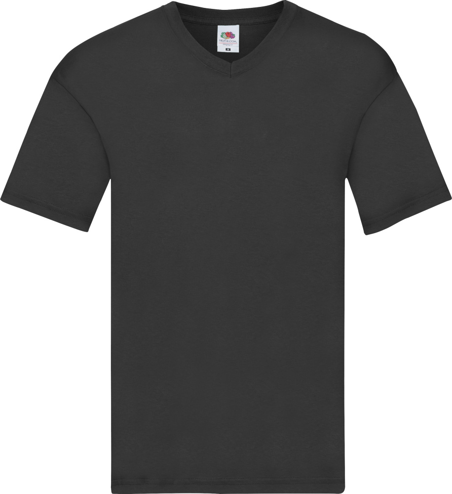 Mens Original V Neck T Shirt Black For Embroidery And Printing