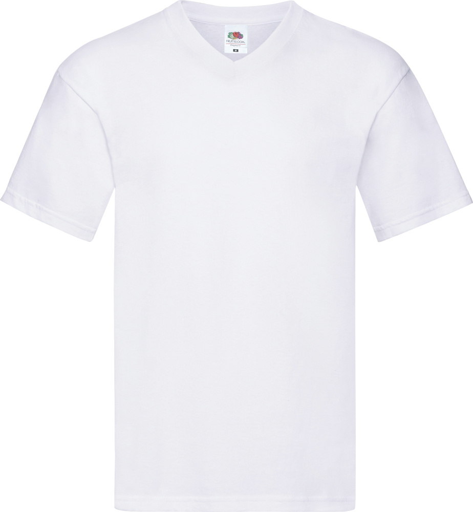 Men's Original V-Neck T-Shirt (white) for embroidery and printing - Fruit  of the Loom - T-Shirts - StickX Textilveredelung