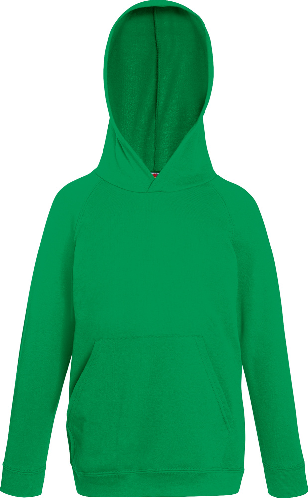 Fruit of The Loom Kids Lightweight Hooded Sweatshirt Casual Unbrushed Fleece TOP