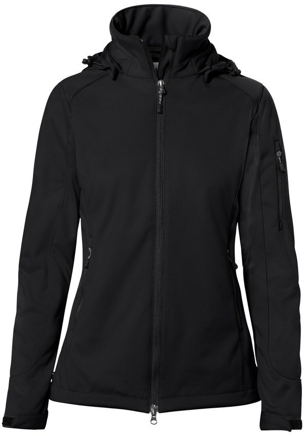 Kapuze Soft Shell Jacke Damen Schwarz Softshell Jacket Zizzi
