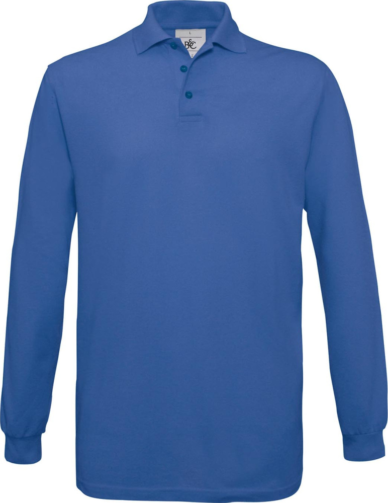 Royal blue long sleeve polo top