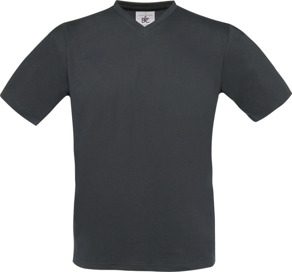 T Shirt Exact V Neck Dark Grey besticken und bedrucken lassen B C T Shirts StickX Textilveredelung