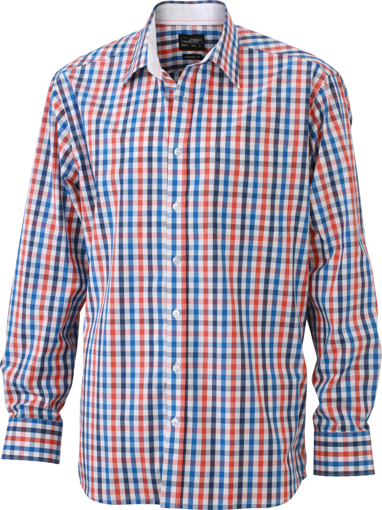 Blue and orange mens shirt Clearance