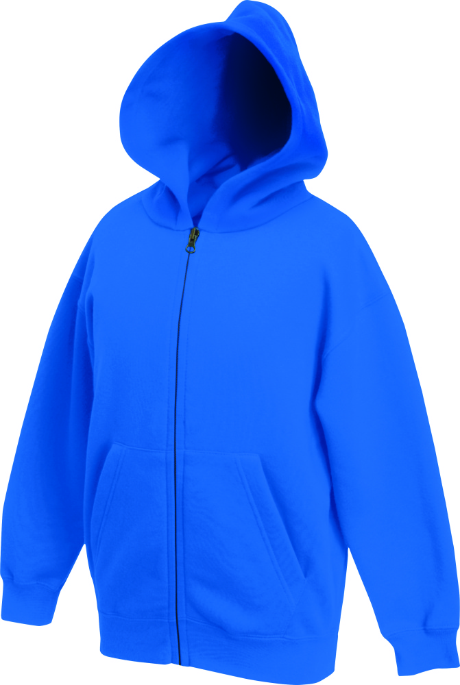 ROYAL BLUE, AGE 7//8 Fruit of the Loom Childrens Hooded Sweatshirt Hoodie