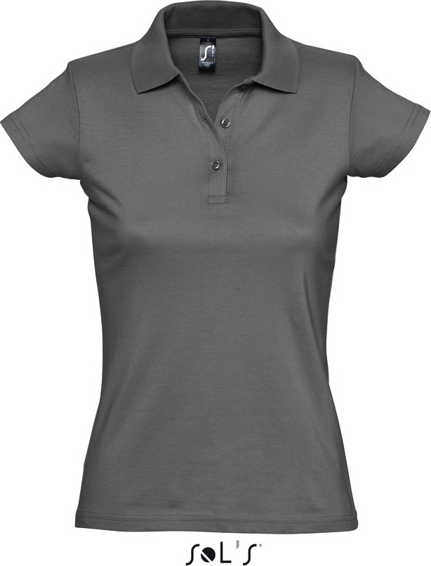 dark grey polo shirt womens